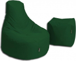 BuBiBag Bean Bag &otilde;enduspadja komplekt Padi Lounge Gamer Bean Bag tugitool Original istmepadi Sobib sise- ja v&auml;litingimustes kasutamiseks Valmis t&auml;idetud 32 v&auml;rvi (tumeroheline)