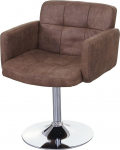 Mendler Orlando s&ouml;&ouml;gitoa tool p&ouml;&ouml;rlev tool Faux Suede Chrome MVG Certified Vintage Brown