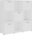 Homvdxl 9 Cube Bookcase Display Cabinet Bookcase with Door Cabinets Open Shelves Sideboard for Bedroom Living Room Home Office 90x90cm White