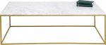 Kare Key West Design kohvilaud, kuldne, k&uuml;ljelaud, elutoa laud, terasraam, mineraalmarmorist lauaplaat, ristk&uuml;likukujuline, 40 x 120 x 60 cm (K x L x S x S)