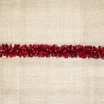 Dmora - Weihnachtsdekoration Zinal, Weihnachtsdekor, Weihnachtsornament, Festliche Dekoration, Made in Italy, 1000x8 h8 cm, Rot