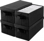 LDXDRU 4 CD hoiukasti, DVD hoiukast, 36 x 16 x 14 cm, DVD kast, CD kastid, DVD CD riiuli hoidmiseks