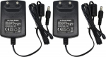 Security-01 Pack of 2 AC to DC 12 V 2 A toiteadapter, pistik 5,5 mm x 2,1 mm CCTV kaamera DVR LED String Light jaoks
