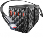 LENCENT universaalne reisimisadapter 85 W kiirlaadimine, rahvusvaheline reisipistik koos sisset&otilde;mmatava USB-C kaabliga A/C/G/I (UK, EU, AU, USA) pistikupesadele, 1 USB-A ja 3 C-t&uuml;&uuml;pi kiirlaadimist, musta v&auml;rvi