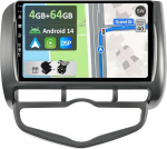 YUNTX [4GB + 64GB] Android 14 autoraadio Honda Jazz City 2002-2007 [Integreeritud CarPlay/Android Car/DSP/GPS]-9-tolline IPS Kaamera + MIC-DAB/roolijuhtimine/peeglilink/Bluetooth 5.0