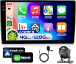 4G 128G VECHTEL 9-tolline Bluetooth autoraadio Audi A4 S4 RS4 2002-2008 Carplay Android auto, Android 15, EQ, WiFi GPS, Mirror Link, RDS/FM raadio 2 DIN koos AHD tagurduskaameraga