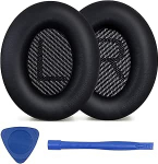 Ersatz-Ohrpolster f&uuml;r Bose QuietComfort 35 (QC35) Over-Ear-Kopfh&ouml;rer, Ohrpolster passen ka f&uuml;r Quiet Comfort 35 II (QC35II) Kopfh&ouml;rer. (Schwarz)