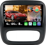 MSD Autoradio f&uuml;r Renault trafic 3 2014-2021 / Opel Vivaro B 2014-2018 | 4G+64G,Octa-Core - Android 14 GPS Radio | CarPlay Android Auto Lenkradsteuerung WiFi DSP DAB | Tagfahrkamera | 2 Din 9 Zoll