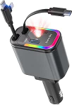 Sigaretis&uuml;&uuml;taja USB, autolaadija koos Starry Sky projektoriga, 120 W autolaadija USB C, 30 W integreeritud pikendatav C-t&uuml;&uuml;pi ja USB-kaabel (65 cm), 12 V USB-adapter auto iPhone'ile, Samsungile jne.