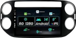 6G + 128G 9-tolline IPS Android 14 autoraadio Stereo GPS navigatsioon VW Tiguan 5N 2007-2016 sisseehitatud Carplay DSP Android auto Bloodooth WiFi SWC RDS FM kaamera 2 DIN