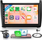 4G + 64G traadita Carplay Android autoraadio VW Polo 6R 6C 9N 2008-2016 9-tolline puuteekraaniga autoraadio traadita Android auto navigatsiooniga GPS WiFi peeglilink Bluetooth FM/RDS/32 EQ/USB/SWC tagumine osa