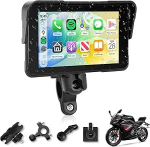 Rimoody 5 Zoll Motorrad Navigator mit Wireless CarPlay & Android Auto - IP68 Wasserdichter Moto GPS mit 5-Zoll Touchscreen, Universalmontage, f&uuml;r Motorrad