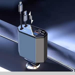 Sisse t&otilde;mmatav sigaretis&uuml;&uuml;taja USB C, 4-in-1, 100 W Max, PD33 W USB adapter auto, autolaadija, telkimise tarvikud, Gadget auto tarvikud iPhone 16 Pro Max/15/Galaxy, isadep&auml;eva kingitused meestele