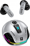 ZOMBIES CAT juhtmeta Bluetooth, m&uuml;ravastased k&otilde;rvaklapid, Bluetooth k&otilde;rvaklapid s&uuml;gava bassiga, juhtmeta Bluetooth 5.4, RGB valgus, k&otilde;rvaklapid Android iOS, B5 Silver
