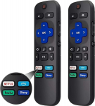 Fourmor (2-pack) asenduspult Roku TV jaoks, mis &uuml;hildub Roku sisseehitatud TCL/LG/Hisense/Philips/Sharp/Onn/Insignia/Element TV-ga 【Ei Roku Stickile ja Boxile】