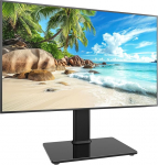 Universaalne reguleeritava k&otilde;rgusega teleri statiiv TV statiiv LCD LED lameekraaniga teleri statiiv Klaasist kinnitus VESA 200 x 200 laua statiiv / must, mahutab kuni 35 kg