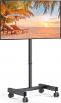 Perlegear TV Stand Rollable TV Trolley 13-50-tollistele teleritele 30&deg; kallutusega, universaalne teleri statiiv LED/LCD/OLED telerile, reguleeritava k&otilde;rgusega teleri statiiv mahutab maksimaalselt 44 naela. VESA 200 x 200 mm