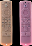 Silikon-Schutzh&uuml;lle f&uuml;r Fernbedienung 3./4K/HD, rutschfest, leuchtende Schutzh&uuml;lle mit Handschlaufe, Orange und Rosa