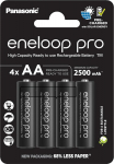 Panasonic eneloop pro, kasutusvalmis Ni-MH aku, AA/Mignon, 4er-pakk, min. 2500 mAh,500 Ladezyklen,mit hoher Leistung und geringer Selbstentladung,wiederaufladbarer Akku,plastikfreier Verpackung,Schwarz
