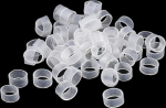 JIHUOO 500tk 10x5mm selge v&auml;ike kummipaelad Elastsed silikoonist kummipaelad Paksud laiad kummipaelad Rasked kummipaelad Silikoonist kaablipaelad Pisikesed kumir&otilde;ngad