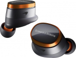 Bowers & Wilkins Pi8 McLaren Edition, juhtivad m&uuml;ravastased juhtmevabad k&otilde;rvaklapid, Bluetooth 5.4, kiirlaadimine, mitmepunktiline &uuml;henduvus, sisseehitatud mikrofonid.