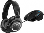 Audio-Technica M50xBT2 juhtmevabad k&otilde;rvaklapid mustad & Logitech G502 Hero suure j&otilde;udlusega m&auml;nguhiir Hero 25K DPI optilise anduriga