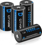 CITYORK laetavad patareid, aku D 10000 mAh 1.2 V NiMH akud madala enesepuhastusega Ideaalne m&auml;nguasjadeks, LED taskulambi, raadio, mudelite valmistamiseks ja palju muuks (4 tk).
