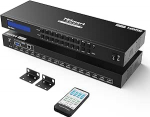 TESmart 8x8 HDMI Matrix Switch 4K @ 30Hz UHD | 8 in 8 Out HDMI Matrix Switcher HDCP 1.4 toetab IR kaugjuhtimist, RS-232 & LAN juhtimist, Off Memory funktsiooni 2 Rack Mount k&otilde;rvad, matt mustas toonis