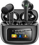 Traadita Bluetooth 5.4 k&otilde;rvaklapid, k&otilde;rvaklapid Bluetooth puuteekraaniga ja 5 EQ režiimiga, Bluetooth k&otilde;rvaklapid ANC/ENC m&uuml;ravastased, 8h m&auml;nguaeg, IPX7 veekindlad spordi- ja m&auml;nguk&otilde;rvaklapid.