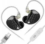 KZ AM16 In-Ear Monitor k&otilde;rvaklapid 16 BA draiveriga, HiFi IEM selge stereoheliga k&otilde;igil sagedustel, m&auml;nguk&otilde;rvaklapid eemaldatava h&otilde;betatud OFC-kaabliga muusikutele