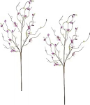 Dekoratiivne oksake akr&uuml;&uuml;lkividega lehtedega 70 cm 2 dekoratiivse oksakese advendip&auml;rja oksad lilledekoratsioon &uuml;he lillega Floristry garland glitter pulmakingad kunstlillad