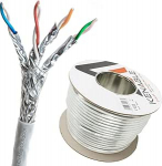 kenable 100m valge Cat6A Copper Ethernet kaabel Outdoor SF/FTP