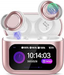 Bluetooth k&otilde;rvaklapid, 48H m&auml;nguaeg Mini k&otilde;rvaklapid HiFi heli/5 EQ režiimi/ENC m&uuml;rasummutusega, juhtmevabad k&otilde;rvaklapid, roosakas kuldne