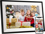 Aorpdd 10.1 Inch Digital Picture Frame, WiFi, 1280 x 800 HD IPS Touchscreen Digital Photo Frame, Automatic Rotation, 32 GB Memory, Share Photos Instantly from Anywhere, Black & White, Frameo App