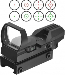 Red Dot Visor Sight Scope, Red Dot Sight Reflex Sight, punane roheline taktikalise 4 retikliga 20mm / 22mm Weaver v&otilde;i Picatinny Rail s&uuml;steemidele