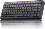 AULA F75 PRO Mechanical Keyboard Gaming, 2.4 GHz/Type-C/BT5.0 Mechanical Keyboard, Side Engraved, Five Layer Padding Structure, QWERTY, Hot-Swap Wireless Gaming Keyboard 75 Percent (Grey)
