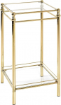 HAKU M&ouml;bel Side Table Brass-Plated Metal Safety Glass Dimensions W 40 cm x H 73 cm x D 40 cm Style: Contemporary