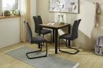 Wohnorama Barista 1 Extendable Dining Table 80-120 cm Acacia Dark