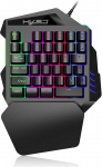 M&auml;nguklaviatuur, 35 klahvi mehaaniline &uuml;he k&auml;e m&auml;nguklaviatuur LED taustavalgustusega randme tugi USB juhtmega LOL / PUBG, Mac / Window / PC m&auml;ngude jaoks