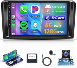 8 Core 6+128G Android autoradio Mercedes Benz ML GL W164 ML350 ML500 GL320 X164 ML280 GL350 9-tolline raadio traadita Carplay Android auto GPS WiFi Mirror Link Bluetooth FM/RDS/EQ tagantvaate kaameraga