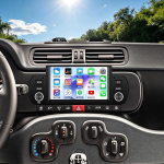 CAMECHO 1+32GB Android 15 Autoradio f&uuml;r 2013-2020 FIAT Panda mit 6.2 Zoll Touchscreen Autoradio Con Bluetooth Mirror Link WiFi FM RDS USB SWC MIC+R&uuml;ckfahrkamera Mic