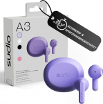 sudio A3 True Wireless k&otilde;rvaklapid Traadita Bluetooth 5.4 Over Ear k&otilde;rvaklapid Bluetooth Multipoint &uuml;hendus Higi- ja pritsmekindlad Touch 25 tundi m&auml;nguaega USB-C laadimiskohver Lilla