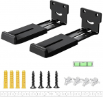 ETHU Soundbar Wandhalterung, Universelle Wandhalterung f&uuml;r Soundbars und dem TV bis 20 kg, Wandhalterung Soundbar f&uuml;r 10-18 cm Tiefe mit Verstellbaren Haken und Kabelkanal, Platzsparend