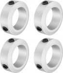 sourcing map 4 Pcs Screw Neck Set 40mm Bore Aluminum Alloy Shaft Collars 60mm OD 20mm Width Axle Boot for Linear Rod Shaft Guide