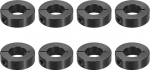 QUARKZMAN Pack of 8 Single Split Wave Collar 13/16" Bore One-Piece Clamp Wave Collar, 1-5/8" OD, 1/2" Thickness, Black Oxide Steel Set Screw Clamp Wave Collar