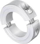 sourcing map Double Split Clamp Shaft Collar for 1.5" Shank, Two Piece Tension Collar, 1.9" OD, 1/2" Thickness, Aluminum Alloy, Screw Clamp