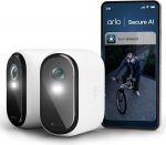 Arlo Essential 3 XL akuga 2K valvekaamera v&auml;ljas WiFi, traadita, 2K HD video, v&auml;rviline &ouml;&ouml;n&auml;gemine, valgus, liikumisandur, sireen, 2-suunaline heli, Arlo Secure Plan testperiood, 2 kaamerat.