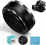 58 mm Unique Screw Mount metallist standardne objektiivikaitsekork keskelt n&auml;puga Canon Nikon Sony Pentax Olympus Fuji Sumsung Leica kaamerale + puhastuslapp
