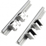 Professioneller 2er-Set 12-mm-Stab Sbr SBR12, vollst&auml;ndig toetzte lineare Schienenf&uuml;hrung, lineare Welle mit 4-teiligem SBR12UU-Gleitkugellagerblock for CNC(500mm)