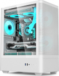 iONZ arvutikarp mATX Mid Tower 3 ARGB PWM ventilaatoriga, k&otilde;rge &otilde;huvooluga - KZ19 Spin - Mesh | Valge